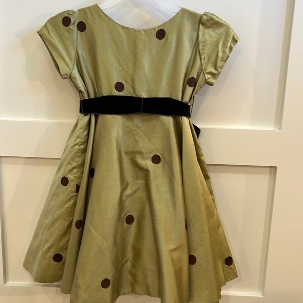 Susanne Lively Designs polka dot dress with velvet sash